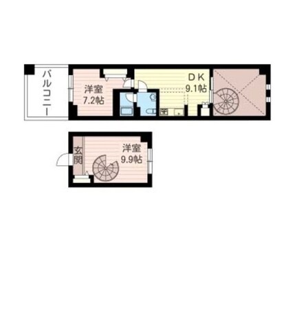 レジデンスシャルマン月島の物件間取画像